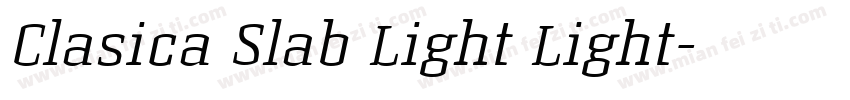 Clasica Slab Light Light字体转换